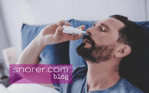 Nasal spray for snoring